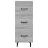 vidaXL Buffet Sonoma gris 34,5x34x90 cm Bois d'ingénierie