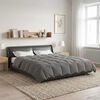 vidaXL Duvet d'&eacute;t&eacute; simple Matelass&eacute; Gris clair 200 x 200 cm Microfibre