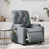 vidaXL Fauteuil de massage inclinable &eacute;lectrique gris similicuir