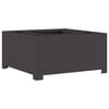 vidaXL Brasero Noir 80 x 80 x 40 cm Acier patin&eacute;
