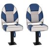 vidaXL Ensemble de si&egrave;ges de bateau pliables lot de 4 dossier haut