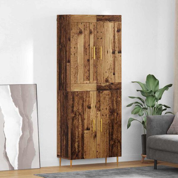 vidaXL Haut Armoire Bois Ancien 69,5 x 34 x 180 cm Bois d'ing&eacute;nierie