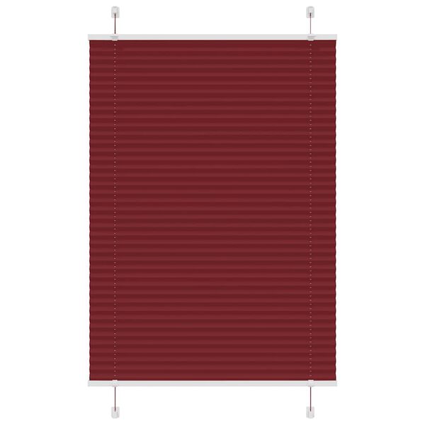 vidaXL Store pliss&eacute; rouge bordeaux 95x150 cm largeur du tissu 94,4 cm