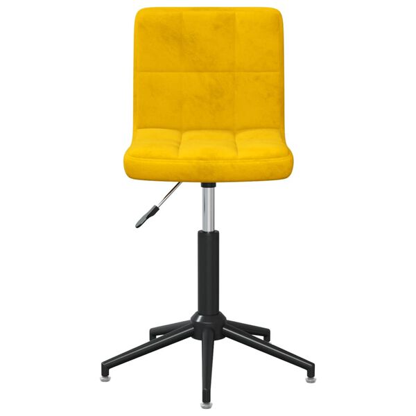 vidaXL Chaises &agrave; manger pivotantes lot de 2 jaune moutarde velours