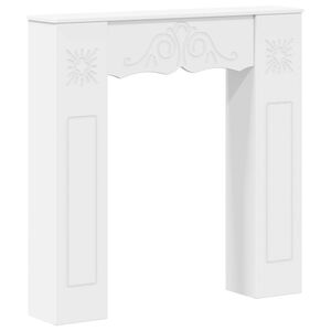 vidaXL Cadre de chemin&eacute;e Blanc 102 x 20 x 102 cm Bois d'ing&eacute;nierie