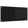 vidaXL Cr&eacute;dence de cuisine Noir 90 x 40 cm verre tremp&eacute;
