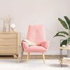 vidaXL fauteuil Rose 69 x 74 x 93 cm Tissu Sherpa
