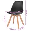 vidaXL Chaises &agrave; manger lot de 4 Noir Plastique