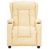 vidaXL Fauteuil inclinable &eacute;lectrique Cr&egrave;me Similicuir