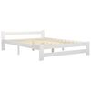 vidaXL Cadre de lit sans matelas blanc bois massif 140x200 cm