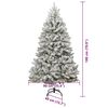 vidaXL Sapin de No&euml;l artificiel Vert et blanc 180 cm PVC et m&eacute;tal