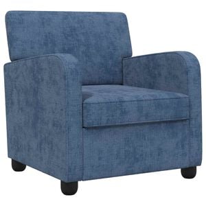 vidaXL Fauteuil Bleu Chenille