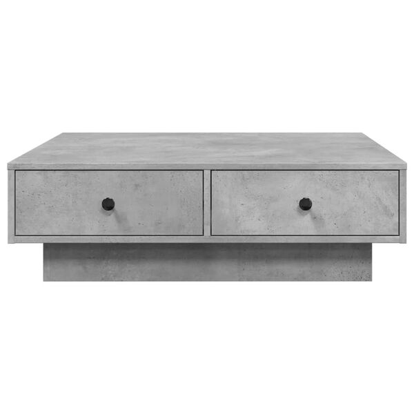 vidaXL Table basse Gris b&eacute;ton 90x90x28 cm Agglom&eacute;r&eacute;