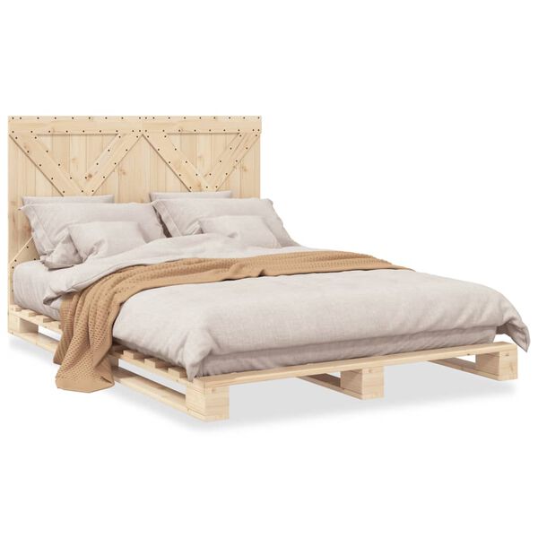 vidaXL Cadre de lit sans matelas avec t&ecirc;te de lit 160x200 cm