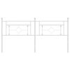 vidaXL T&ecirc;te de lit de remplacement m&eacute;tal blanc 180 cm