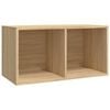 Boîte de Rangement avec stockage Chêne noir 100 x 42 x 46 cm CFW358523