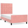 vidaXL Cadre de lit sans matelas rose 100x200 cm velours