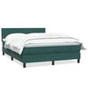 vidaXL Sommier &agrave; lattes de lit et matelas vert fonc&eacute; 140x220cm velours