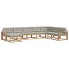 vidaXL Ensemble de canap&eacute;s d'ext&eacute;rieur 8 pc Blanc et gris clair