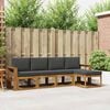 vidaXL Ensemble de canap&eacute;s d'ext&eacute;rieur 5 pcs Naturel et Anthracite