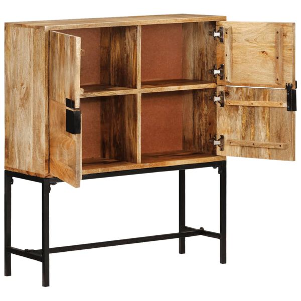vidaXL Buffet 80x30x95 cm bois de manguier brut massif