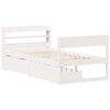 vidaXL Cadre de lit sans matelas blanc 90x190 cm bois de pin massif