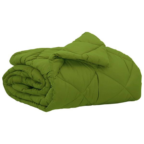 vidaXL Duvet d'&eacute;t&eacute; simple Vert 220 x 155 cm Microfibre