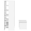 vidaXL Cabinet &agrave; chaussures avec &eacute;tag&egrave;re 2 pcs Blanc Bois d'ing&eacute;nierie