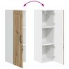 vidaXL Armoire de cuisine avec porte Ch&ecirc;ne artisanal 30 x 31 x 100 cm