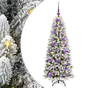 vidaXL Sapin de No&euml;l artificiel avec 150 LED avec support Blanc 120 cm