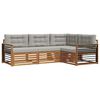 vidaXL Ensemble de canap&eacute;s d'ext&eacute;rieur 4 pc Gris Naturel et Clair