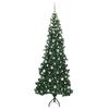 vidaXL Arbre de No&euml;l artificiel d'angle Vert 240 cm PVC et m&eacute;tal