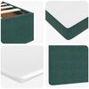 VidaXL Cadre de lit ottoman avec matelas vert fonc&eacute; 180x200cm velours