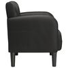 vidaXL Chaise de canap&eacute; avec accoudoirs noir 54 cm similicuir