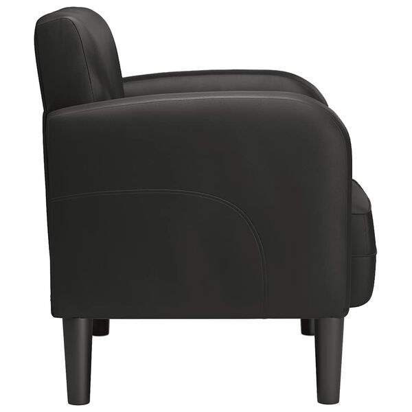 vidaXL Chaise de canap&eacute; avec accoudoirs noir 54 cm similicuir