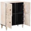 vidaXL Buffet avec porte Blanc 60 x 33,5 x 75 cm Bois de mangue massif