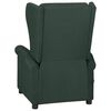 vidaXL Fauteuil de massage Vert fonc&eacute; Tissu