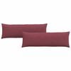 vidaXL Coussins de canap&eacute; 2 pc tissu Bordeaux 120 x 40 cm
