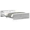 vidaXL Cadre de lit sans matelas sonoma gris 120x190 cm