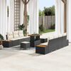 vidaXL Ensemble de canap&eacute; de jardin 10 pcs Noir Poly rotin