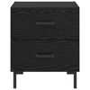 vidaXL Cabinet de chevet avec tiroir Ch&ecirc;ne noir 40 x 35 x 47,5 cm