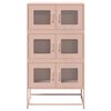 vidaXL Buffet haut rose 68x39x123 cm acier