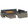 vidaXL Ensemble de canap&eacute; de jardin 13 pcs Gris Poly rotin