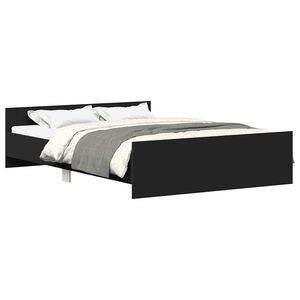 vidaXL Cadre de lit sans matelas noir 150x200 cm