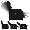 vidaXL Fauteuil de massage inclinable Noir Velours