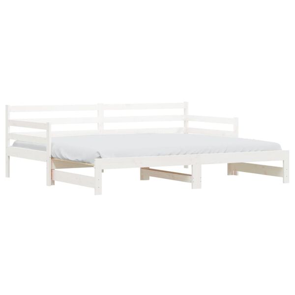 vidaXL Lit de jour et lit gigogne sans matelas 90x190 cm bois massif