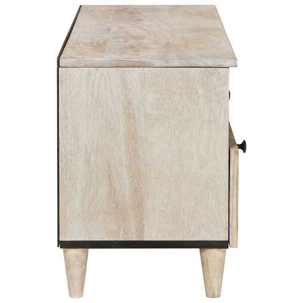 vidaXL Unites TV avec tiroir Blanc 100 x 33 x 46 cm Bois d'ing&eacute;nierie