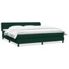 vidaXL Sommier &agrave; lattes de lit et matelas vert fonc&eacute; 200x210cm velours