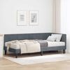 vidaXL Cadre de lit d'angle avec matelas 2 pcs Gris Velours