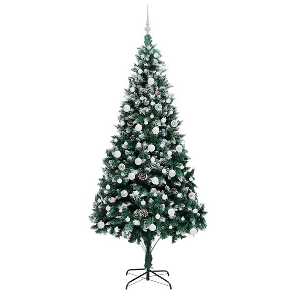 vidaXL Sapin de No&euml;l artificiel Vert 210 cm PVC, Acier et Plastique